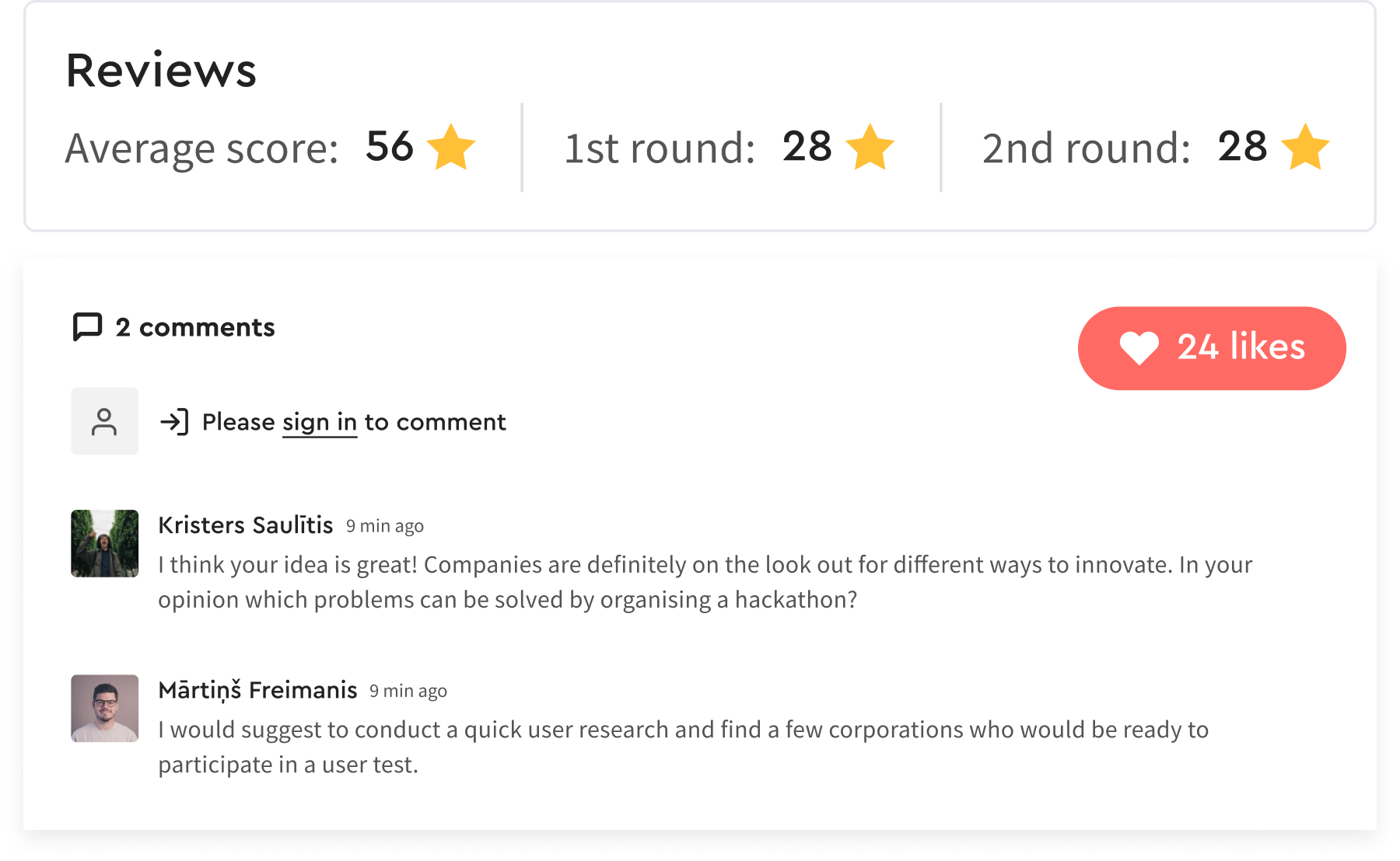 Give feedback